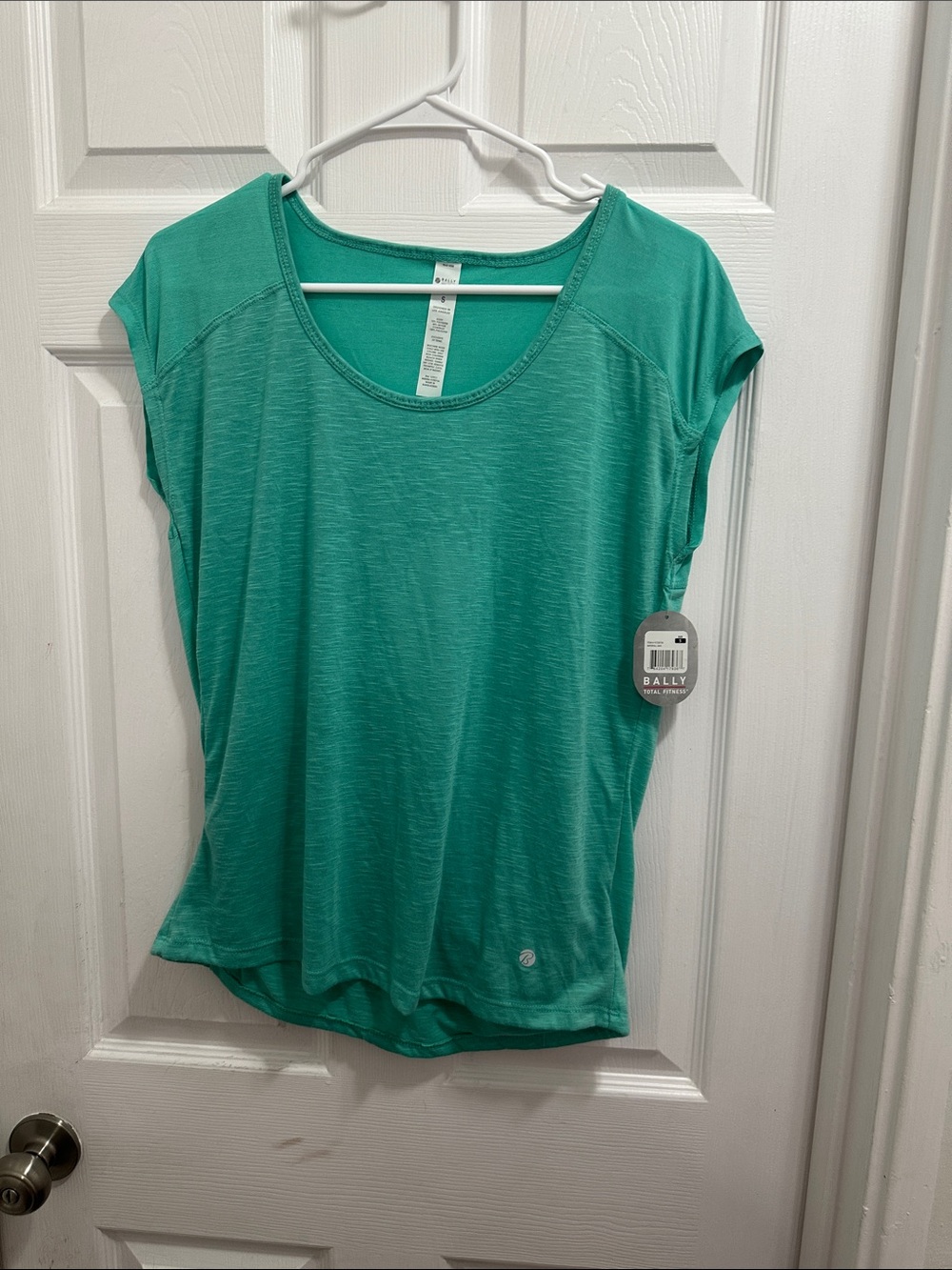 Bally Women's Teal Scoop Neck Tank  with open back Top